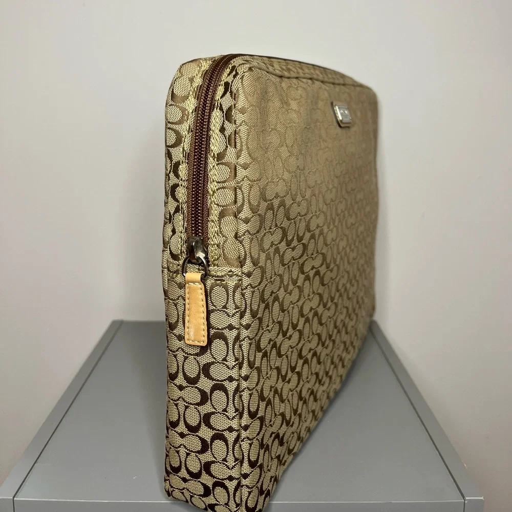 Coach Monogram Print Laptop Bag